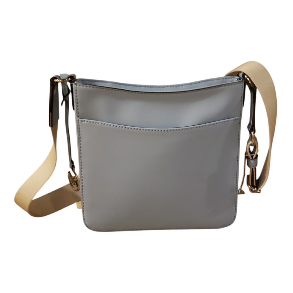 NWT! Michael Kors Light Blue Crossbody Bag w/ Silver Studs (Retail $498) - Picture 4 of 5